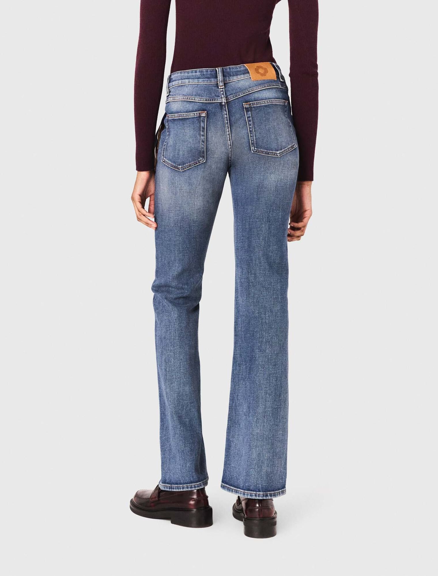 Bootcut-Jeans mit Ziptaschen