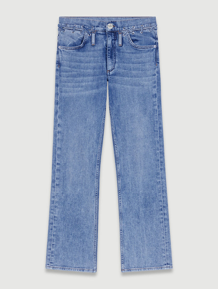 Jeans mit Flechtdetails