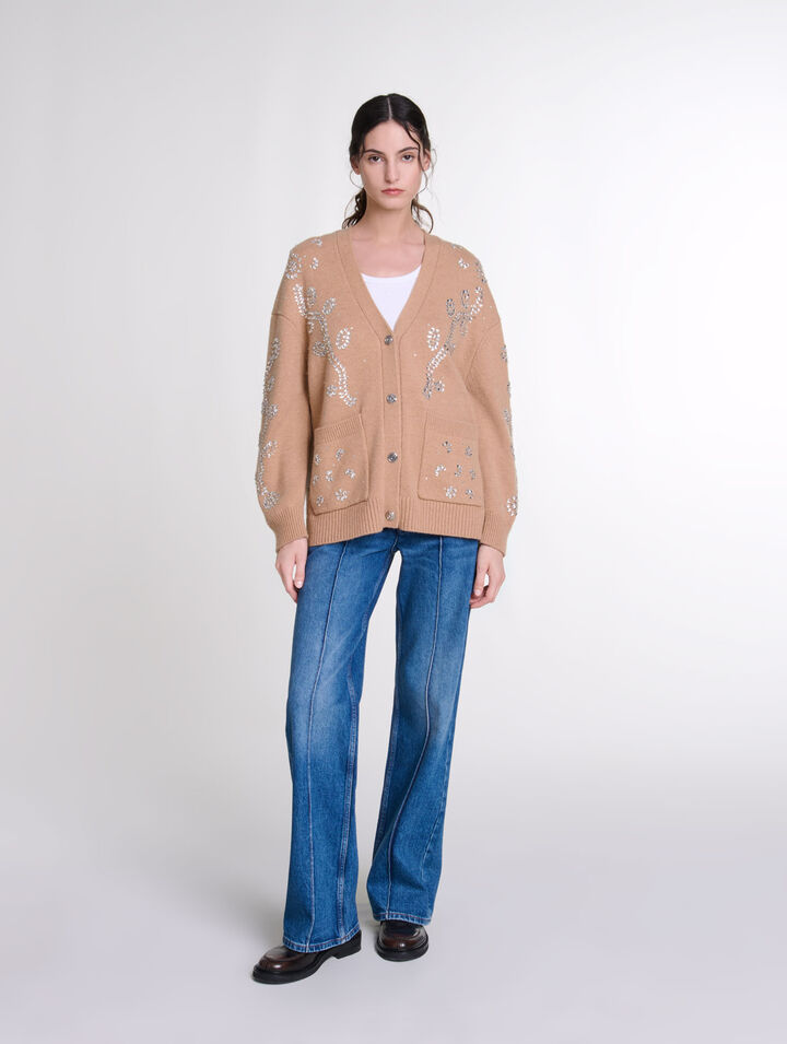 Cardigan mit Schmuckelement