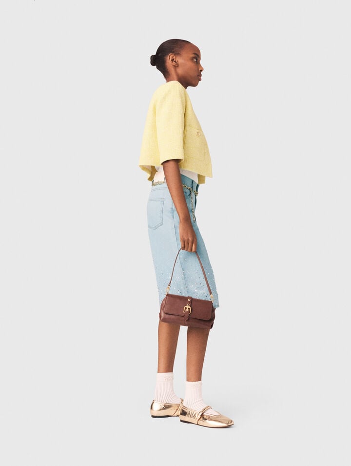 Kurz&auml;rmelige Tweed-Jacke