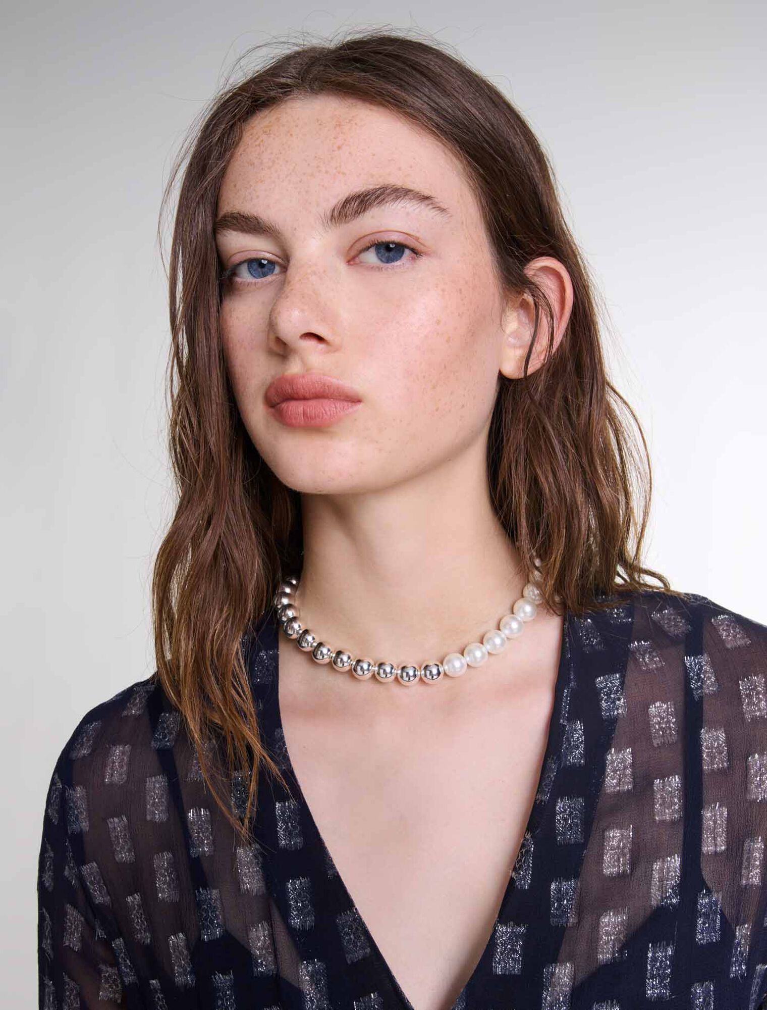 Asymmetrisches langes Kleid