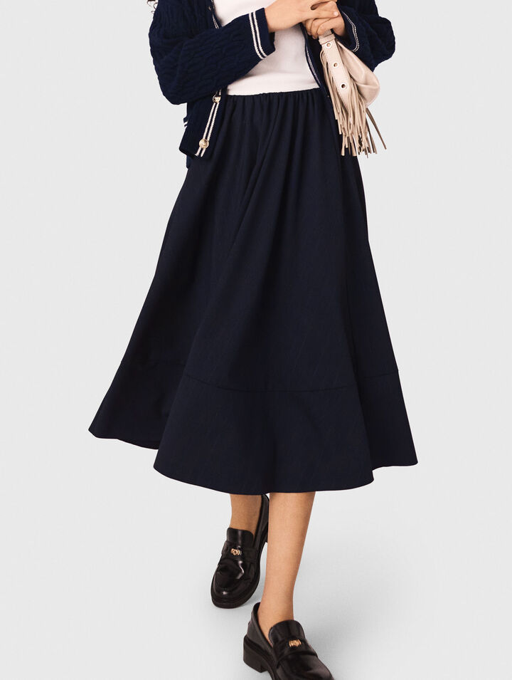 Midilanger Kost&uuml;mrock mit Streifen