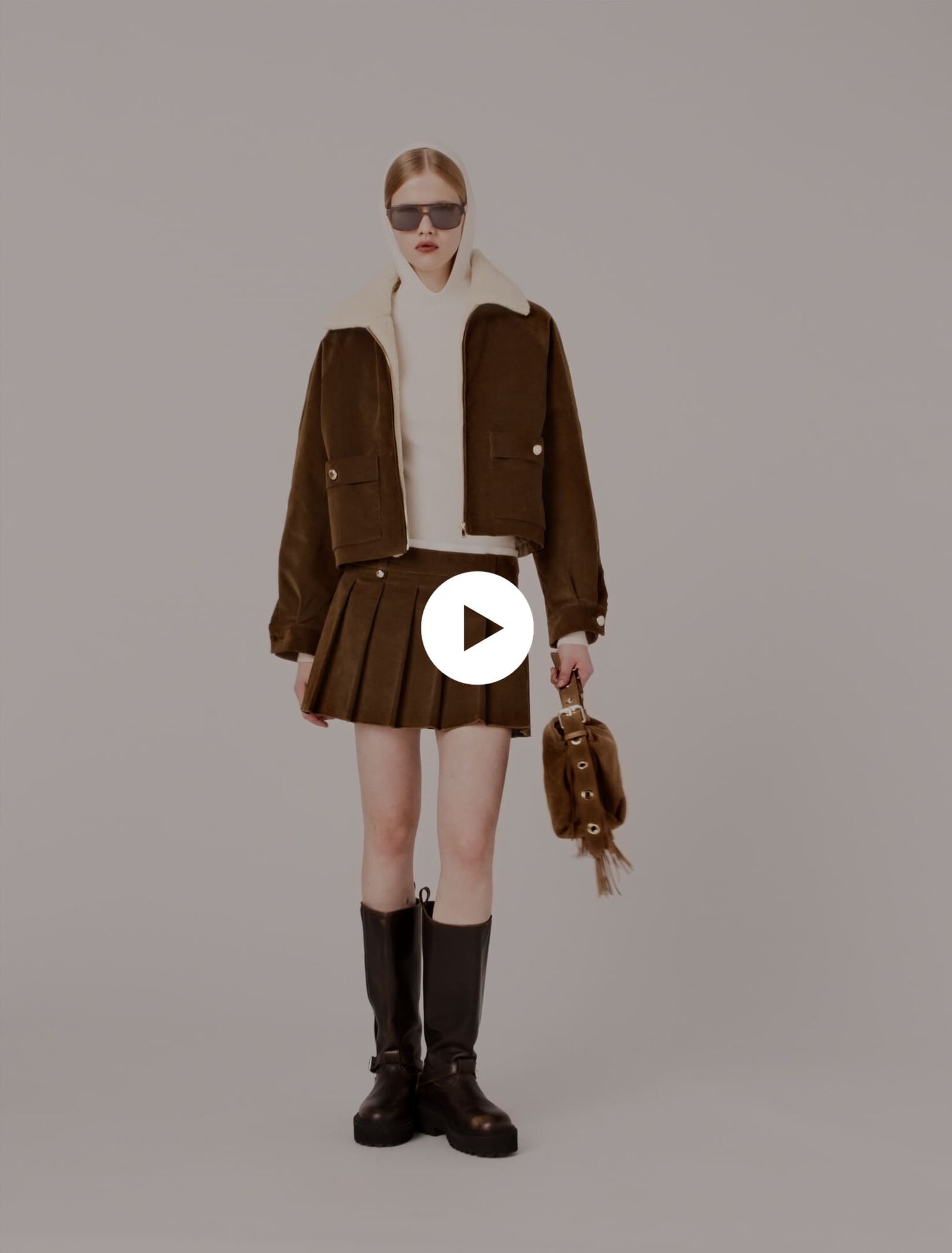 Kurze Cordjacke