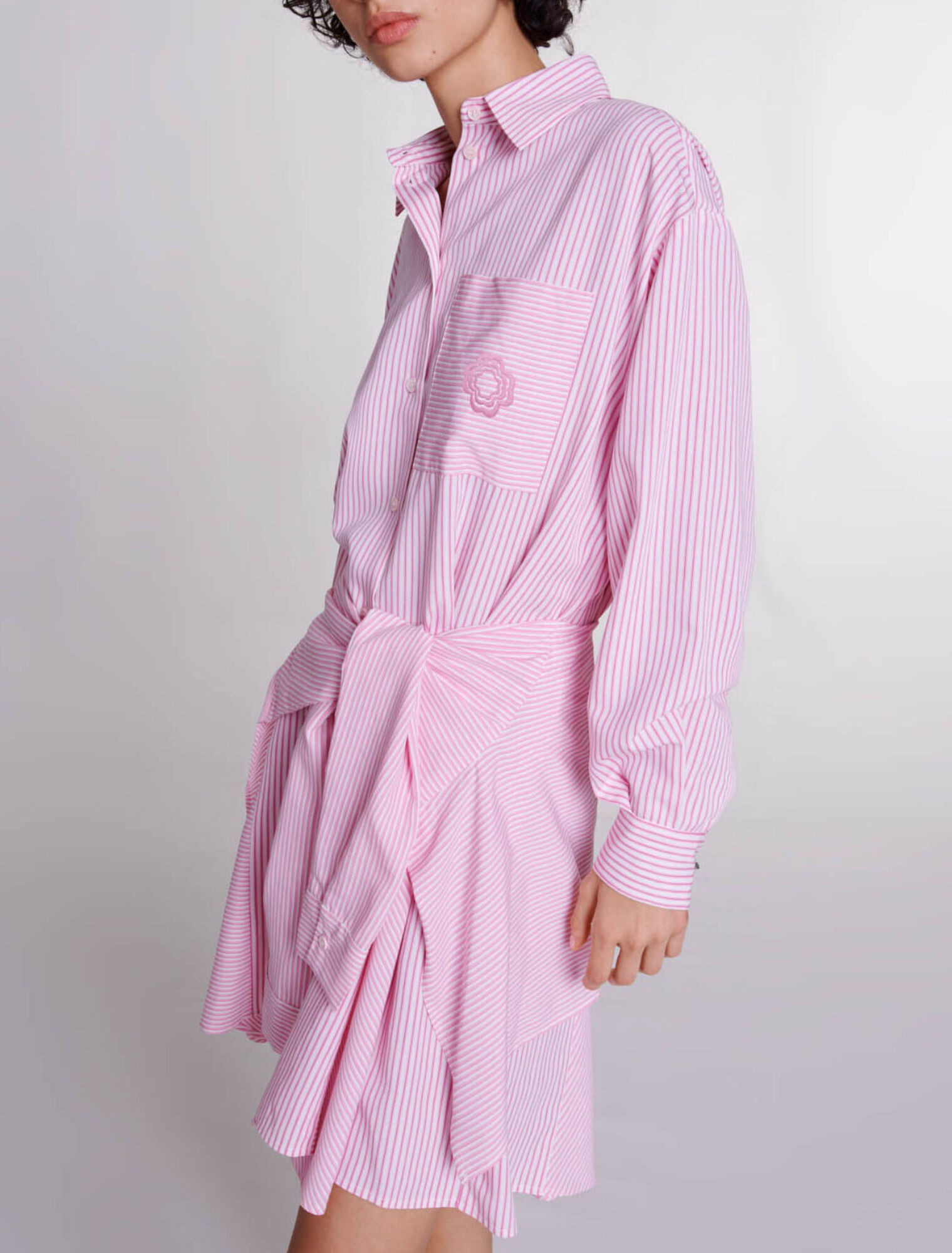 Gestreiftes Hemdblusenkleid