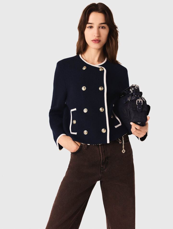 Strukturierte Strickjacke