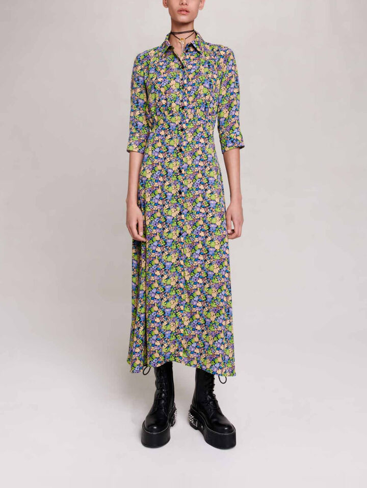 Langes Blumenkleid