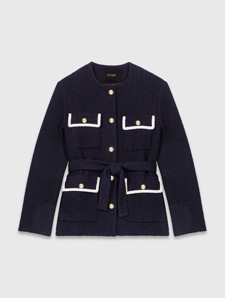 Jacke 4 Taschen aus Tweed