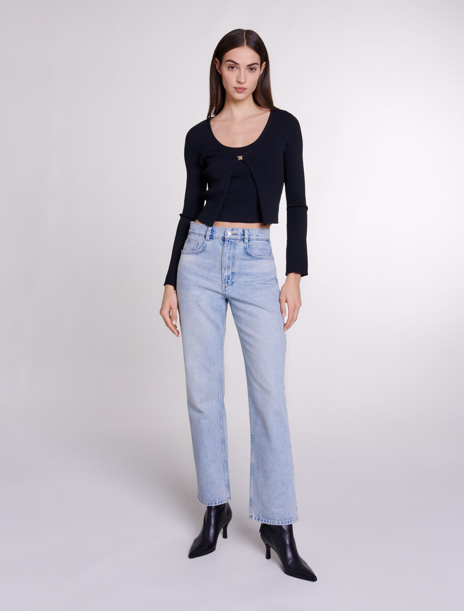 Twinset aus Strick mit Stretch-Anteil