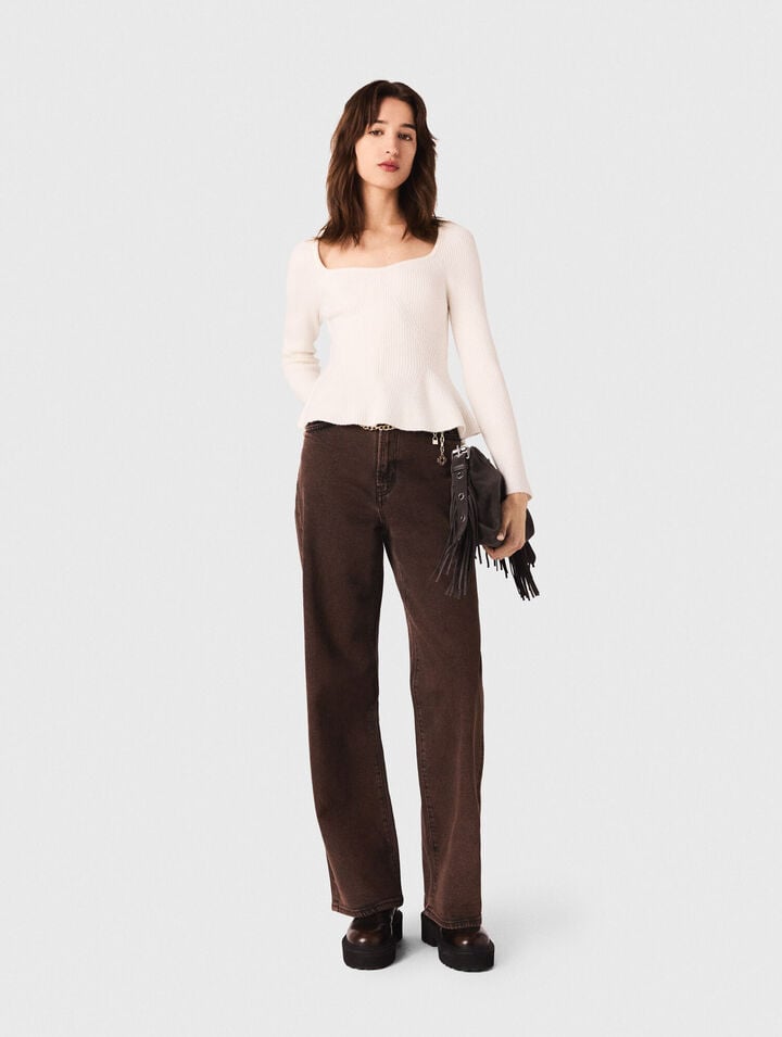 Bootcut-Jeans mit Kette