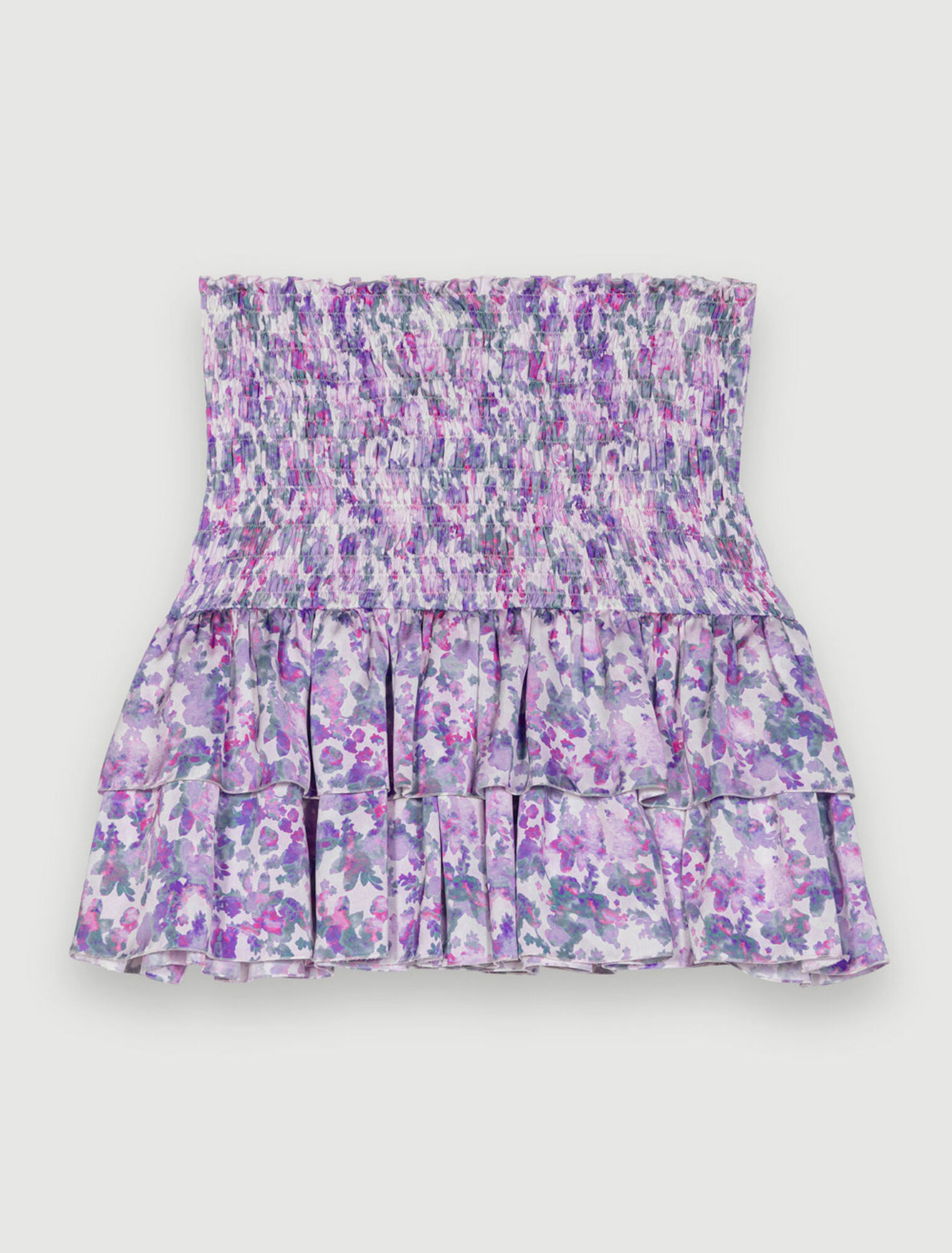 Gesmoktes Röckchen mit Blumenprint