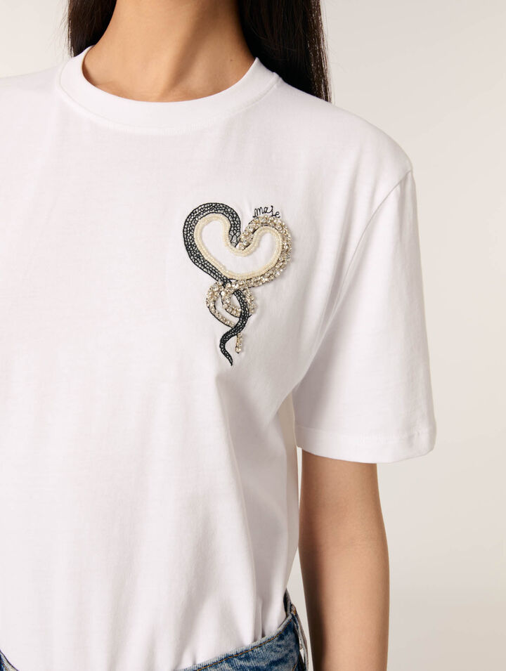 T-Shirt mit Stickerei