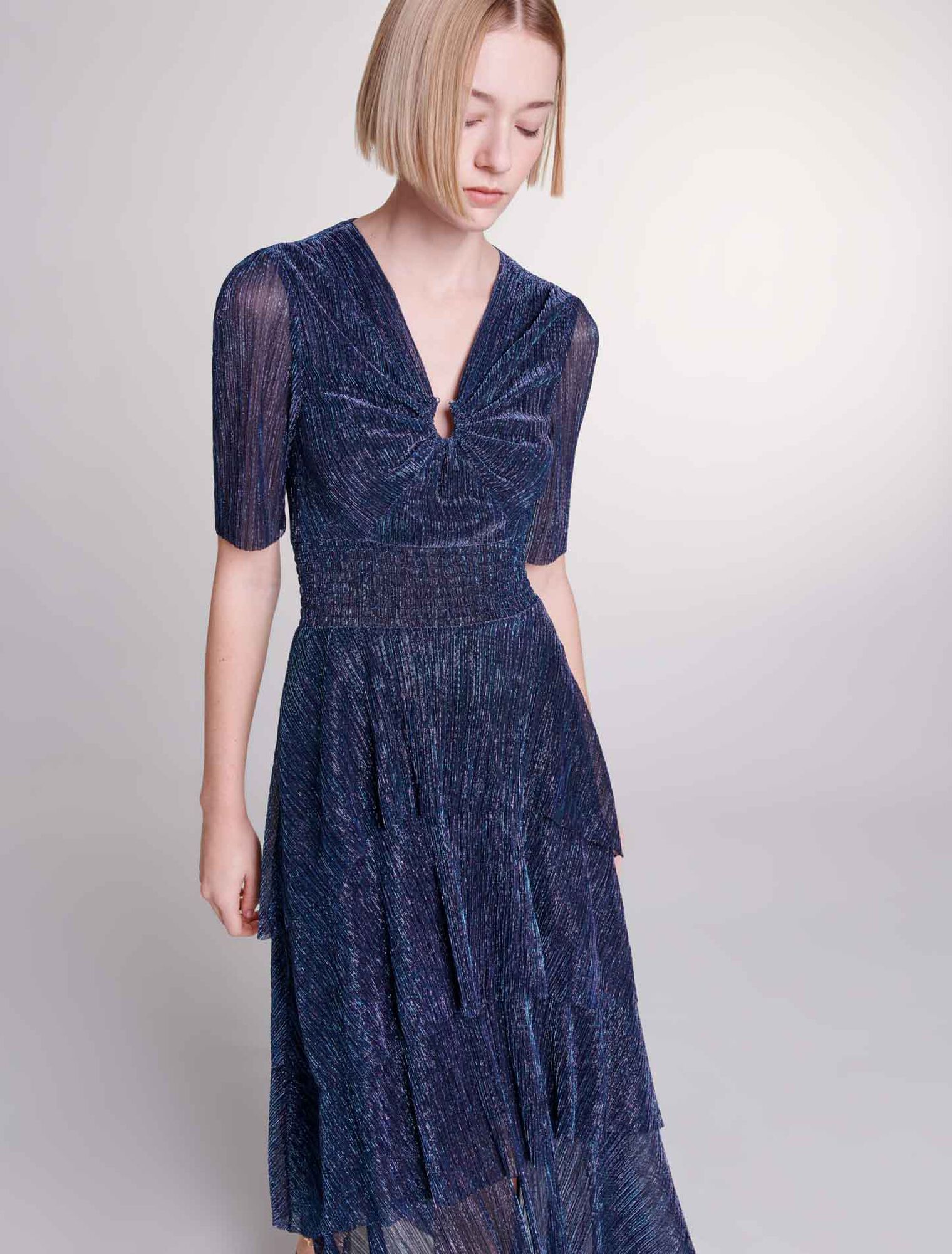 Langes Rüschenkleid