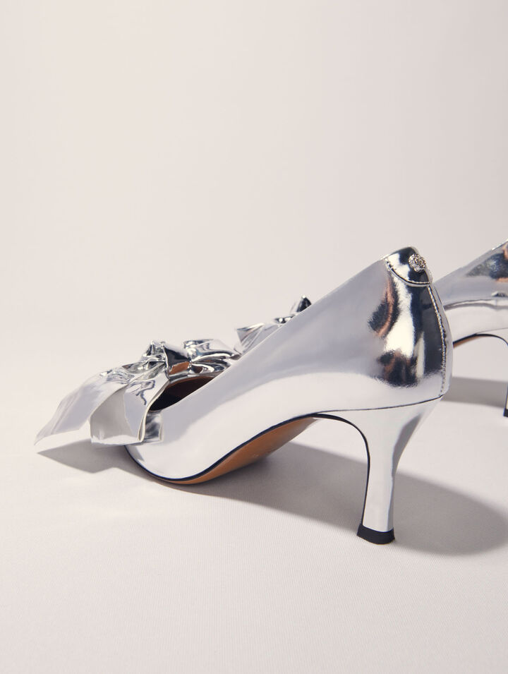 Lederpumps mit Schleifen-Detail