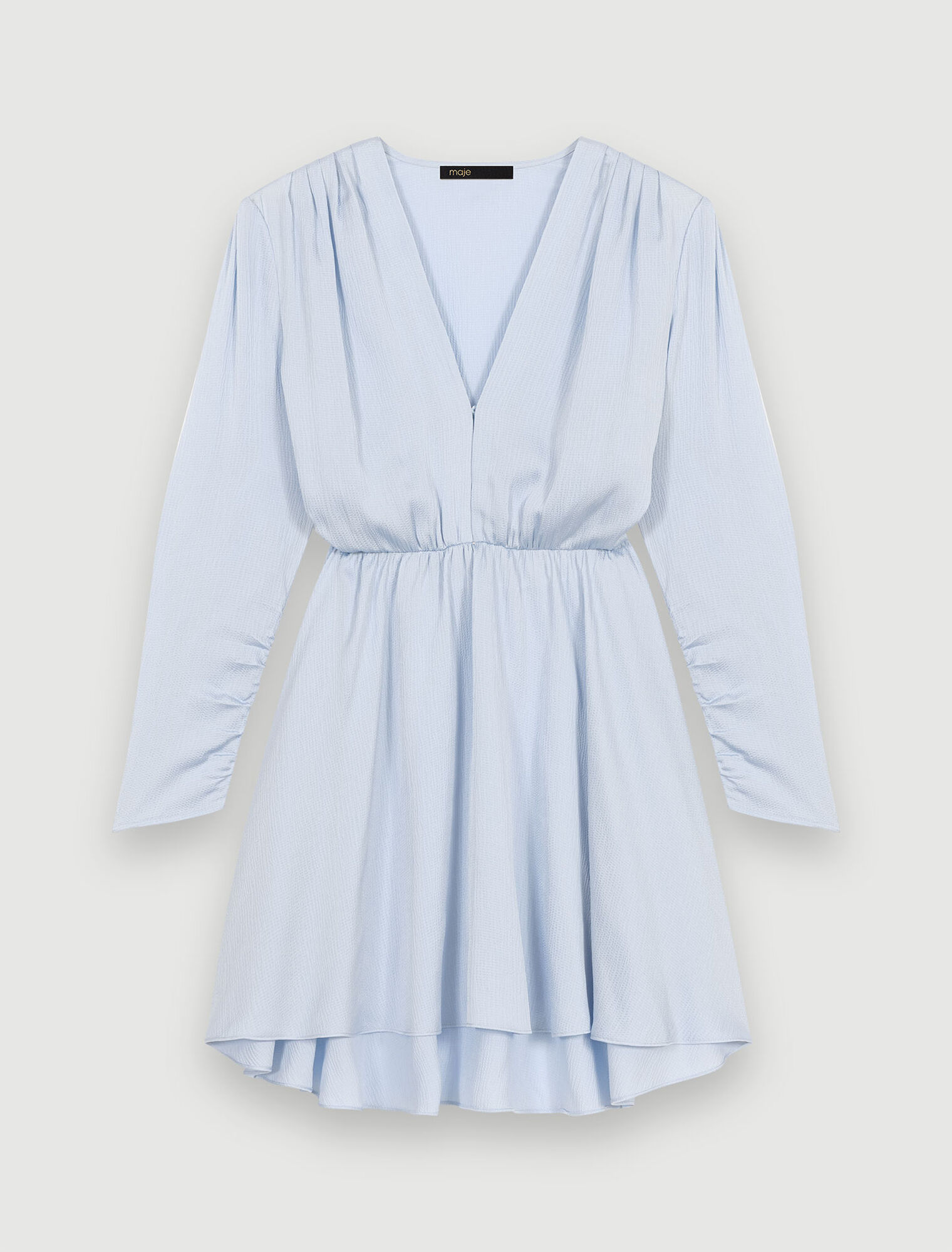 Himmelblaues tailliertes Kleid