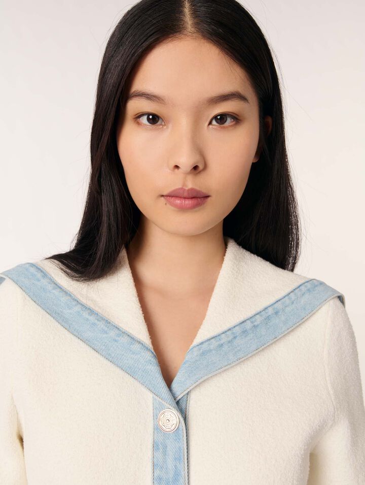 Cardigan mit Matrosenkragen