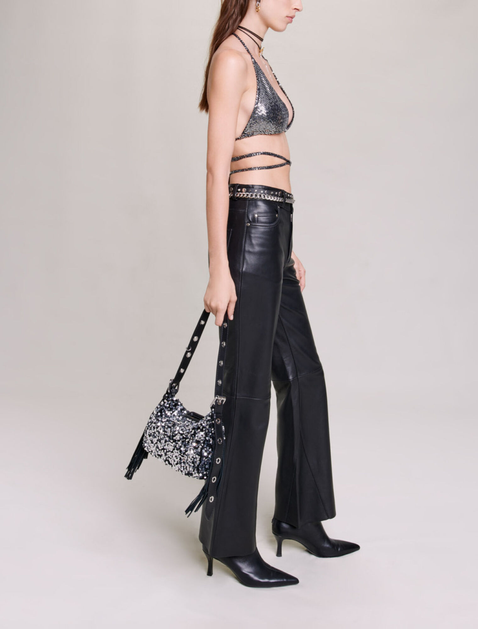 Glitzerndes Triangel-Top