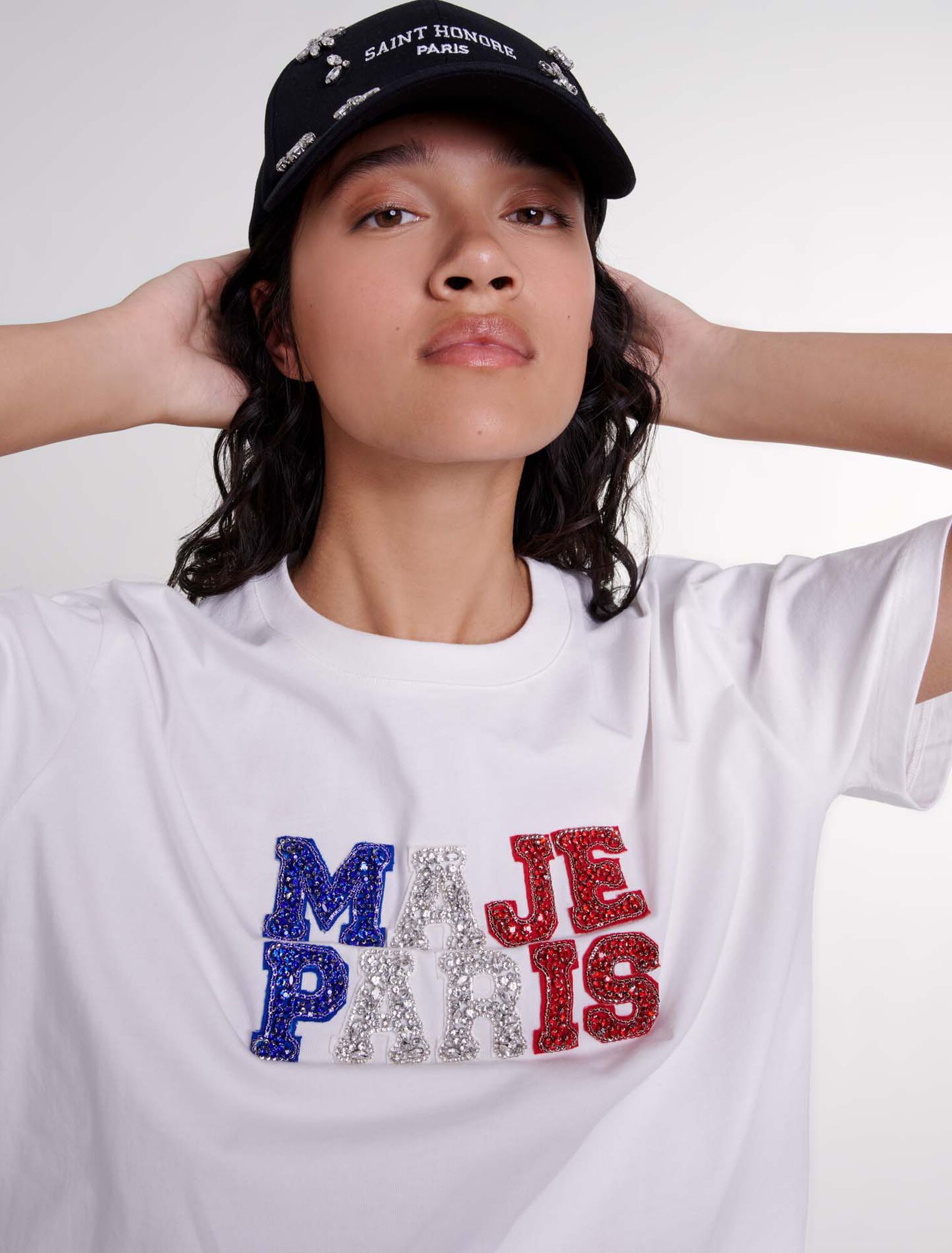 T-Shirt „Maje Paris“ mit Strass