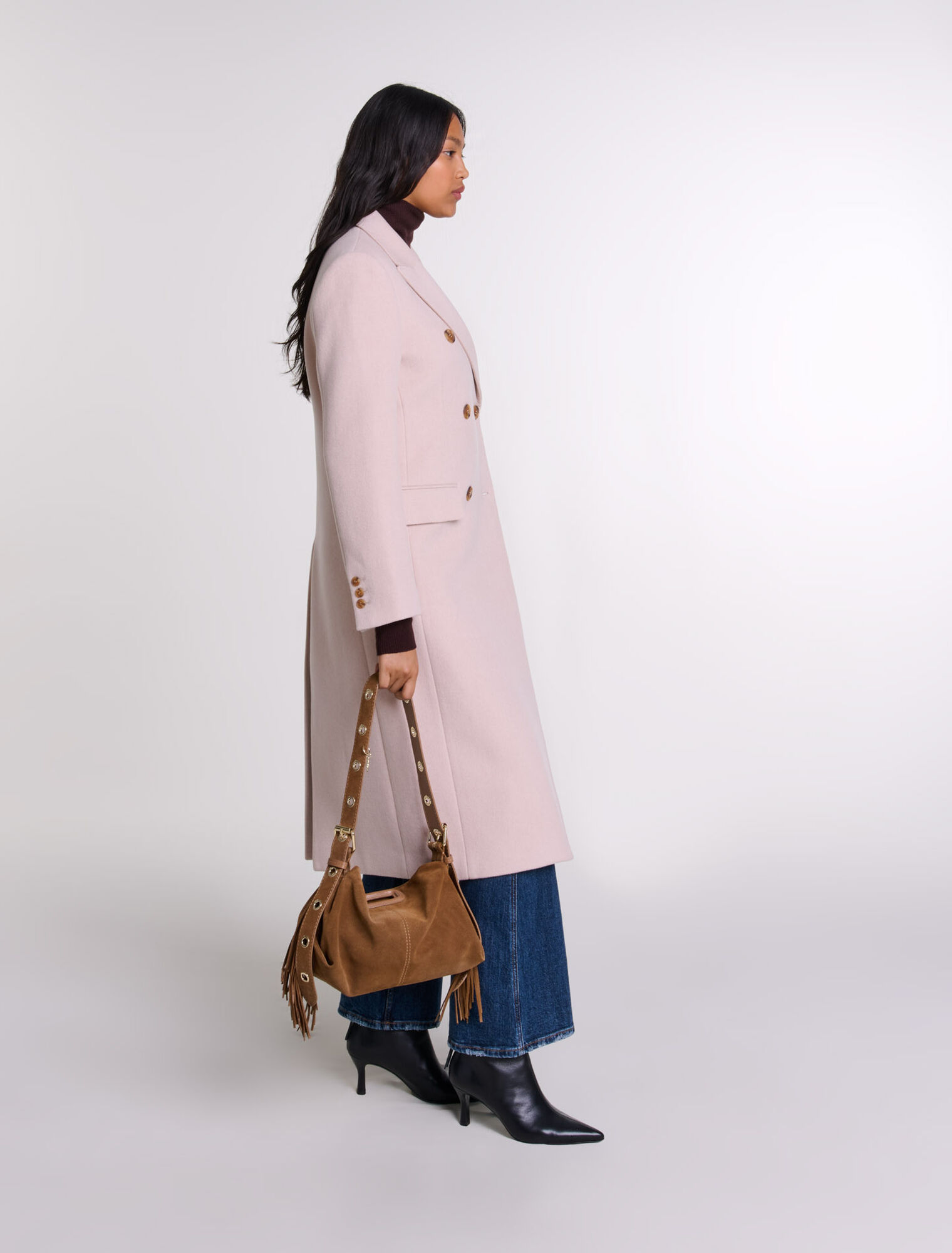 Langer gefütterter Mantel