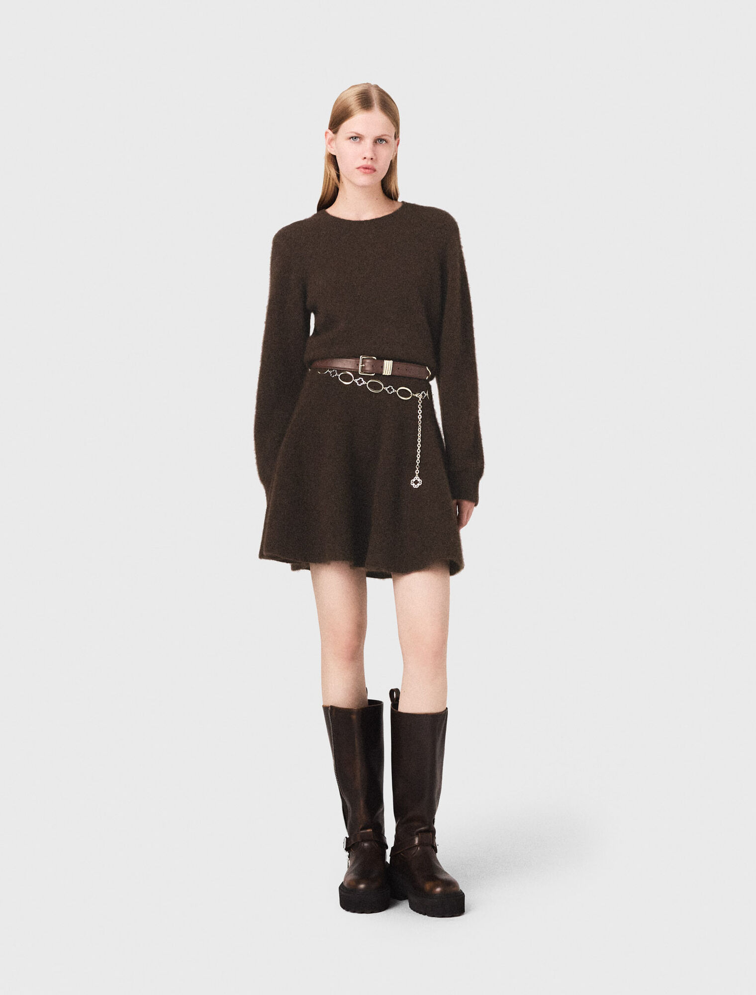 Kurzes Kleid aus Yak-Melange