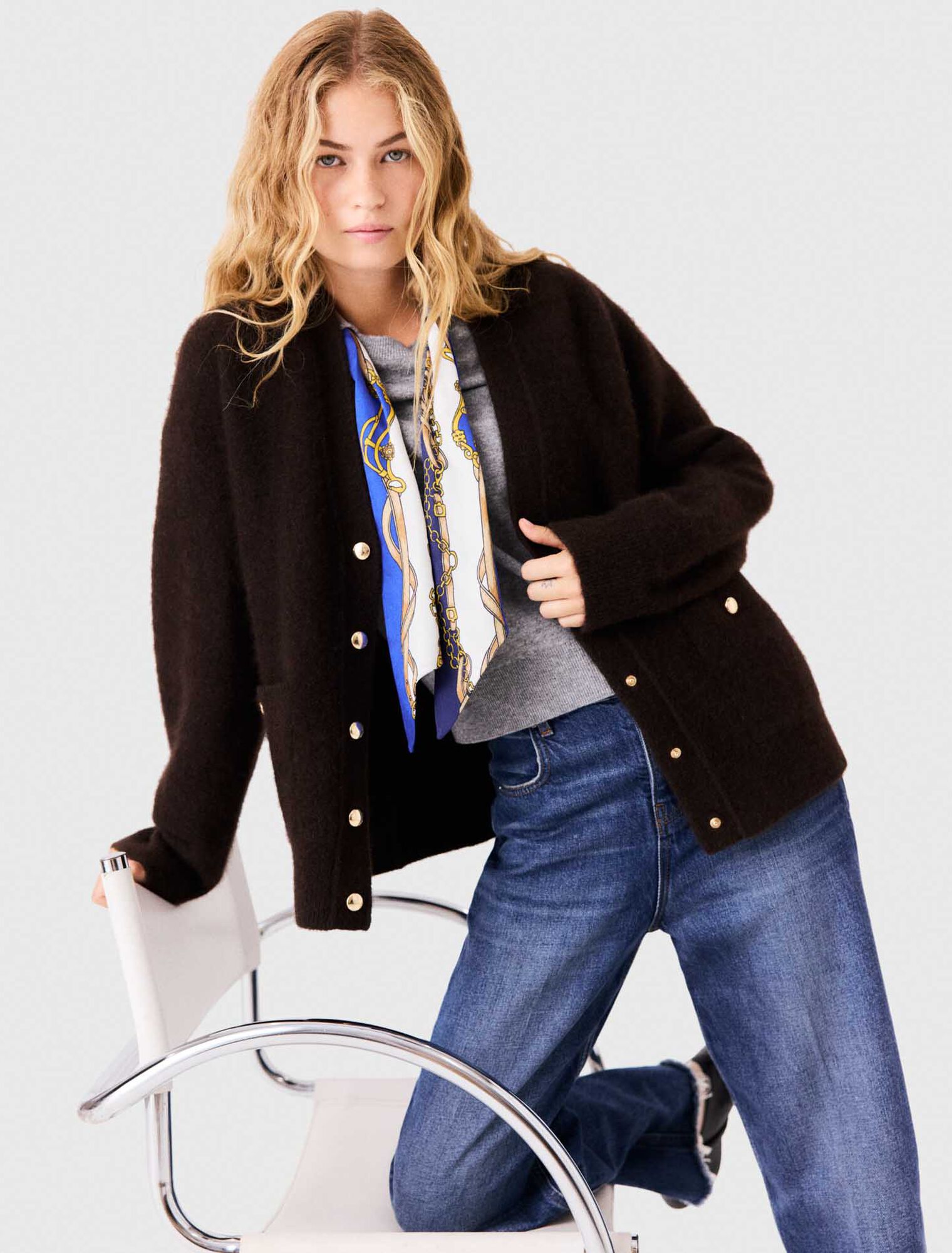 Langer Cardigan aus Yak