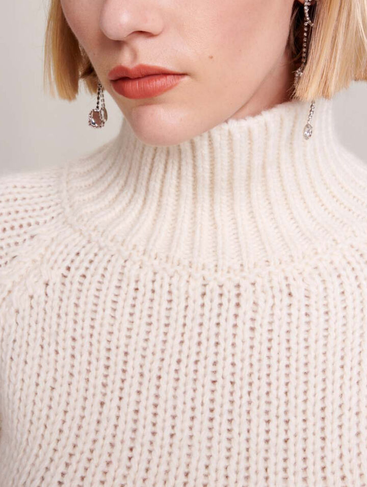 Kurzpullover mit Schnürung hinten