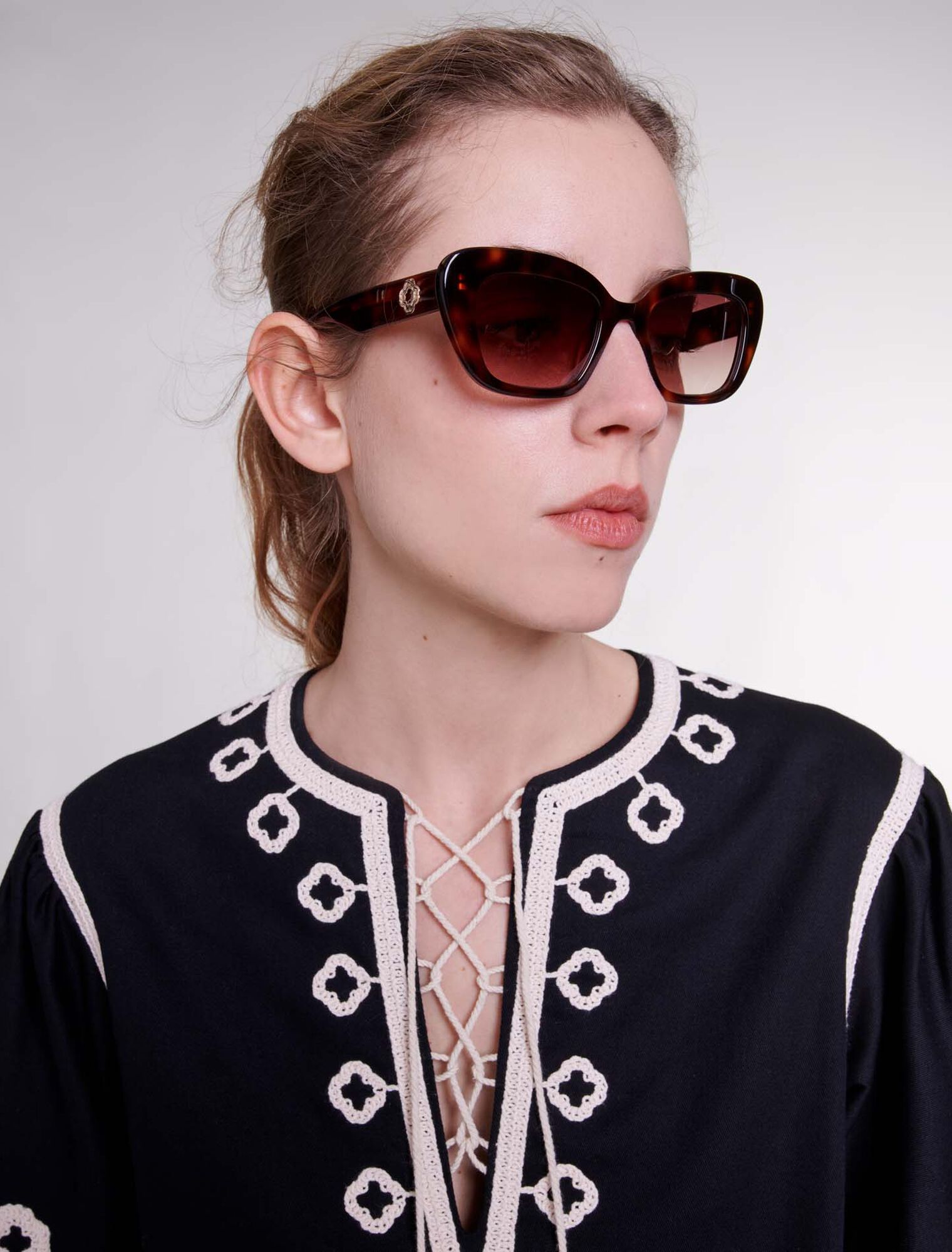Cat-Eye-Sonnenbrille aus Acetat