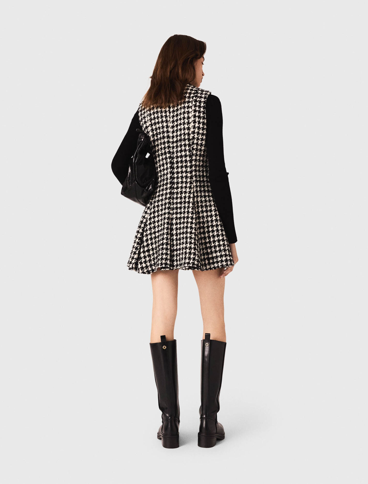 Ausgestelltes Tweed-Kleid