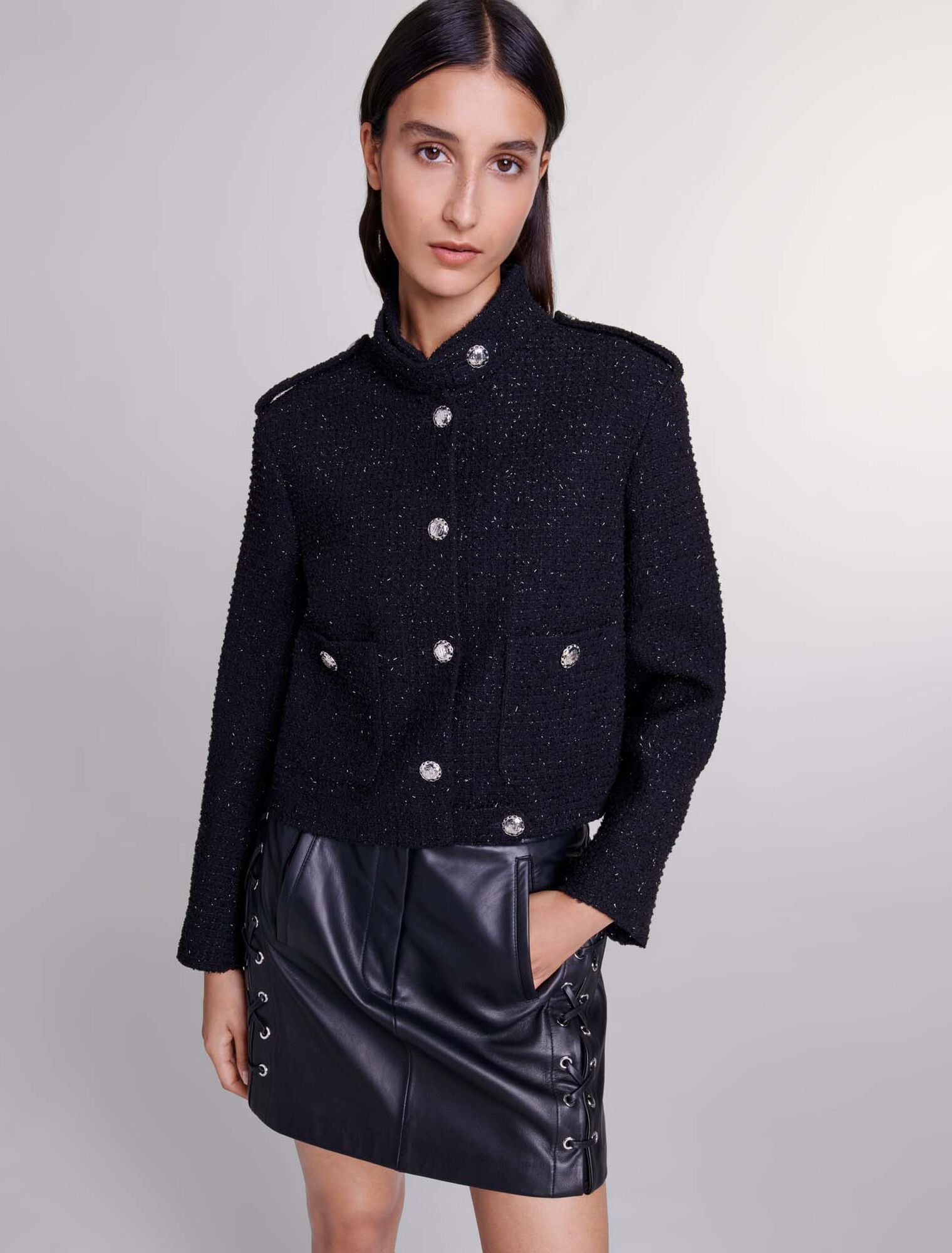 Kurze Tweed-Jacke