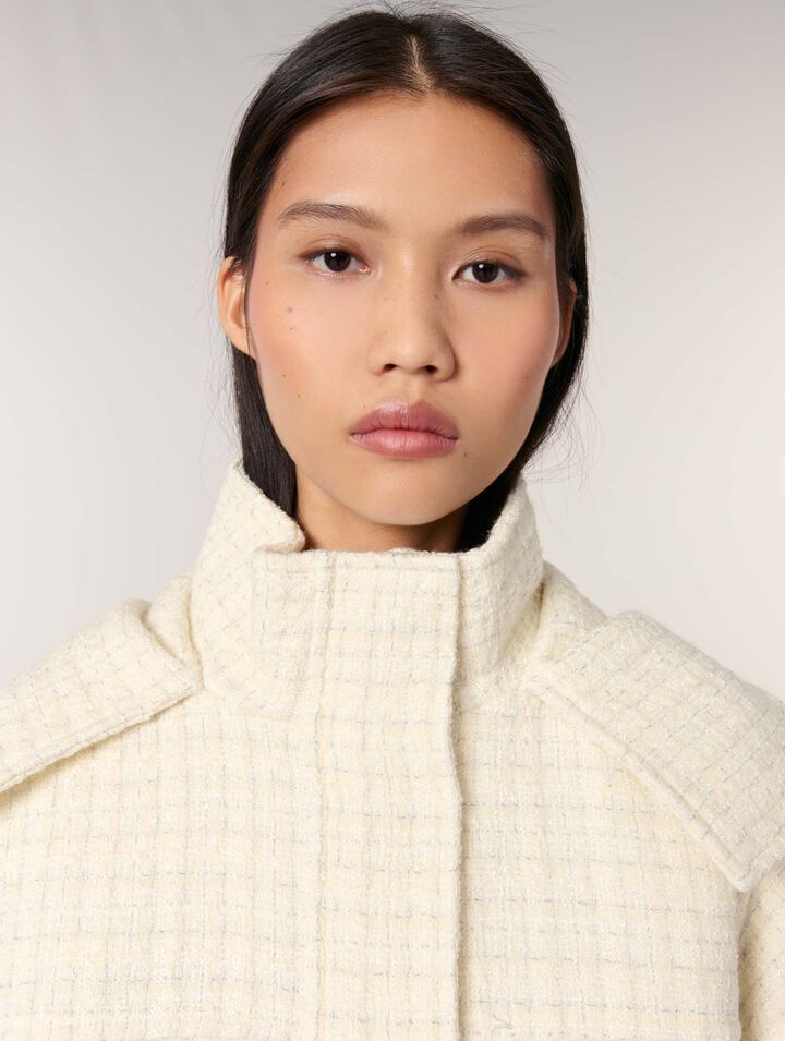 Daunenjacke aus Tweed