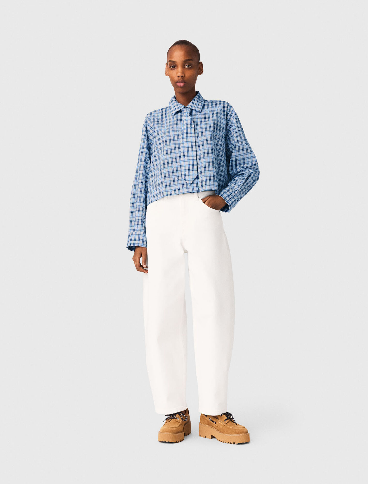 Strasshemd mit abnehmbarer Krawatte