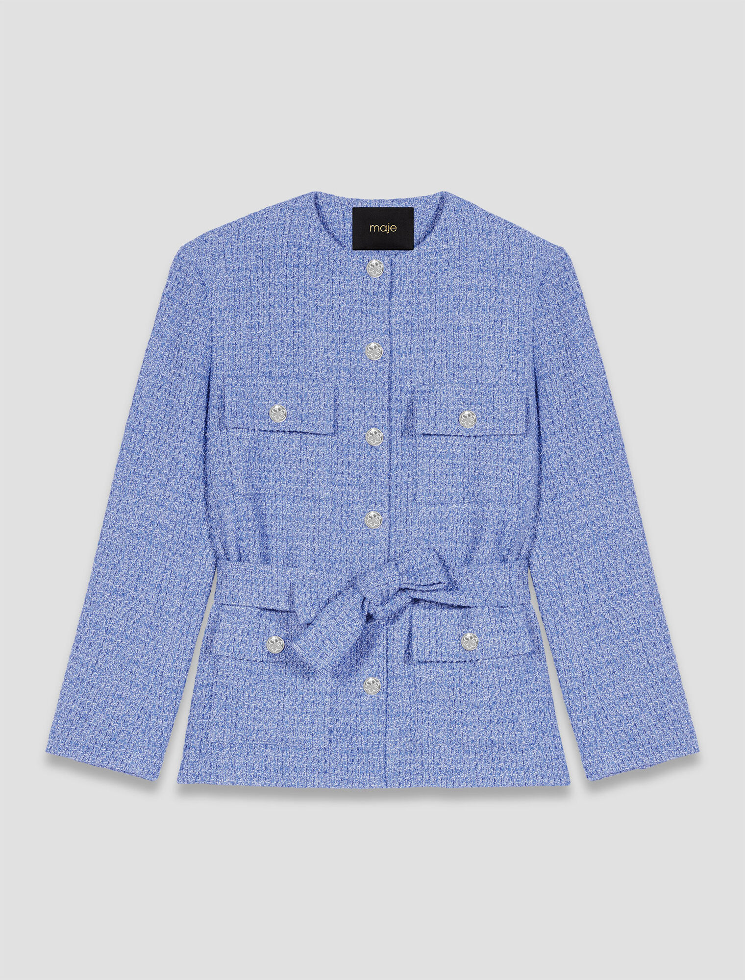 Jacke aus Tweed mit Gürtel