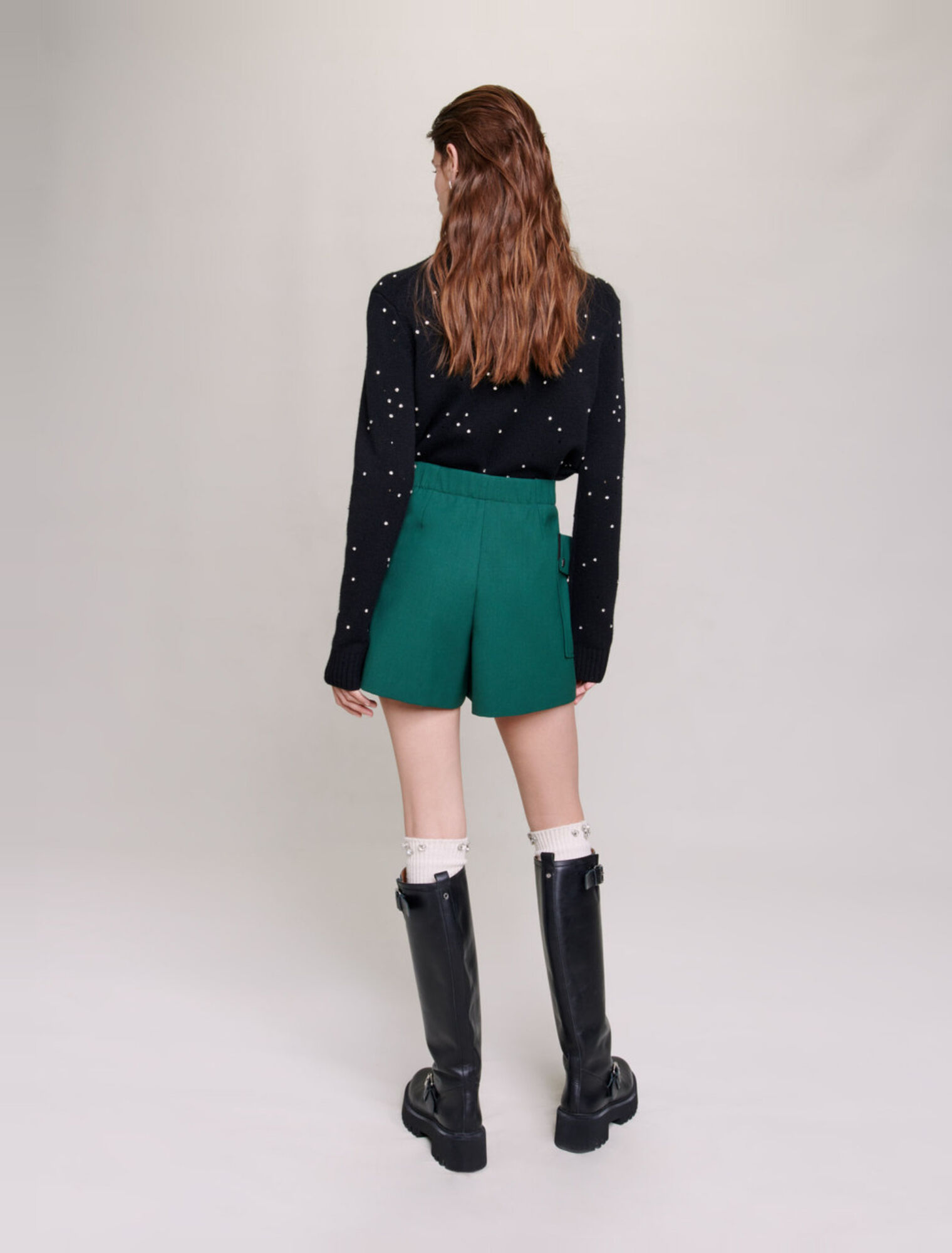 Strukturierte Shorts mit Taschen