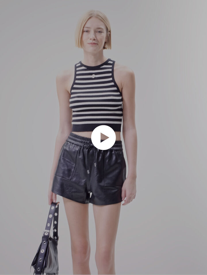 Kurzes gestreiftes Top