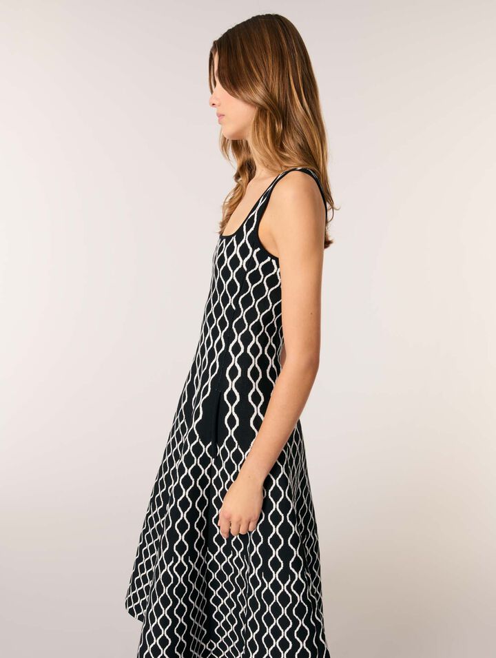 Midikleid aus Jacquard-Strick