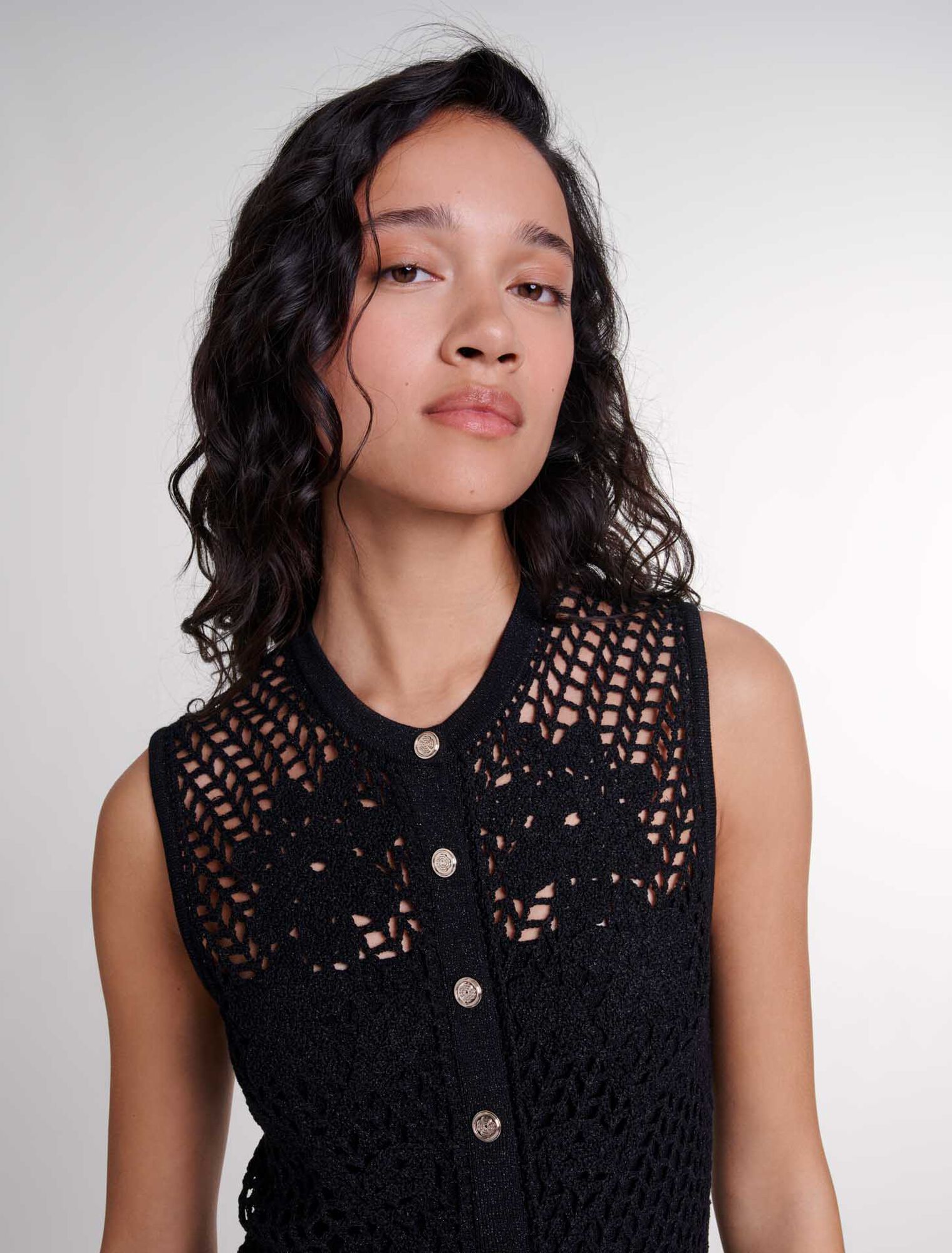 Langes Häkelkleid