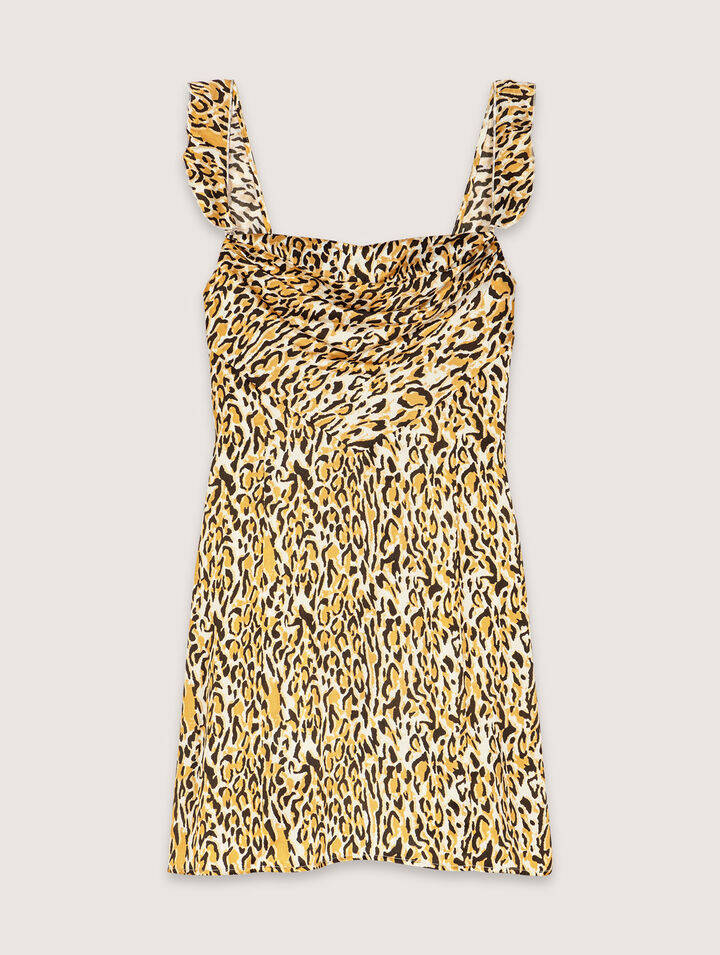 Kurzes Kleid mit Leoparden-Print