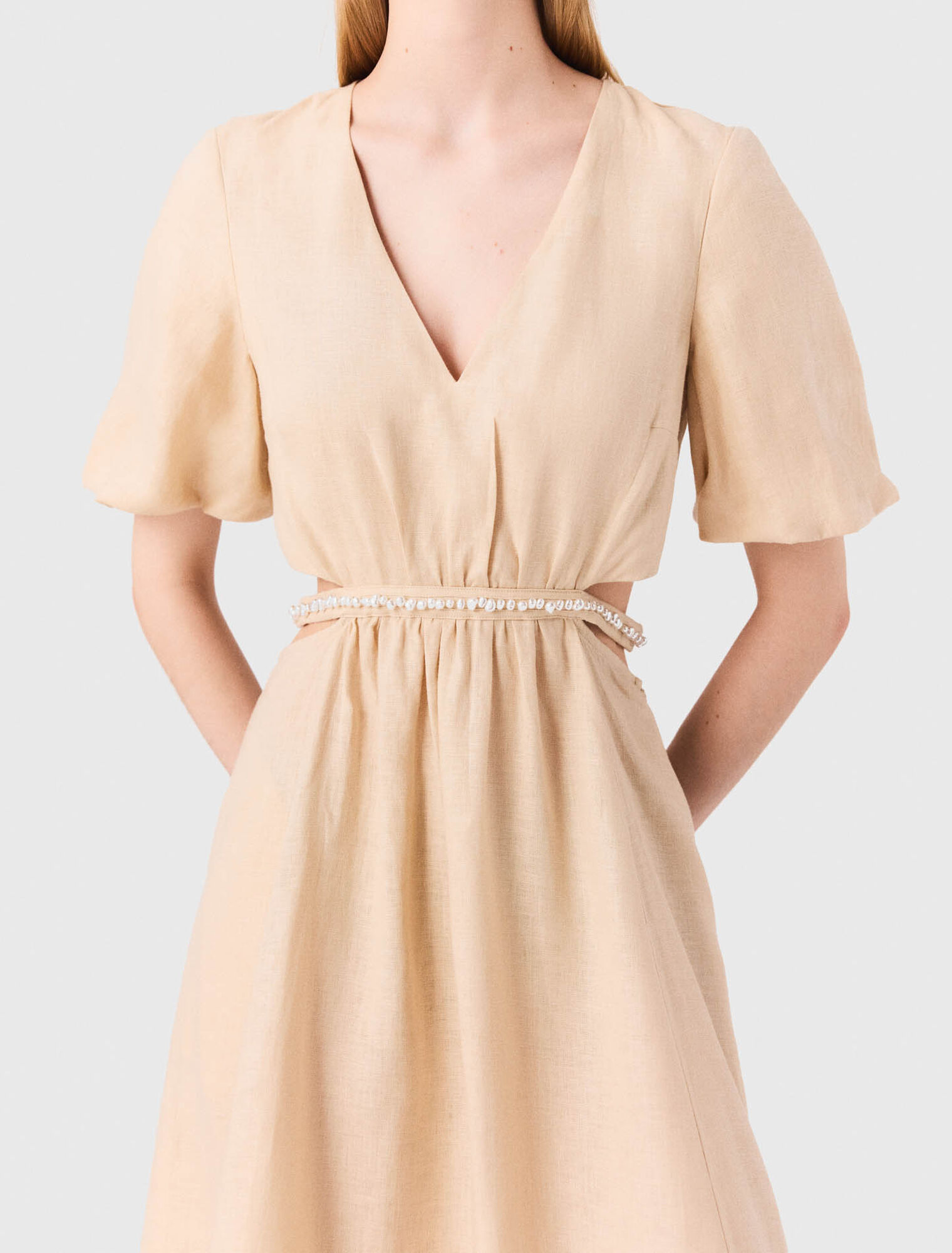Langes Leinenkleid