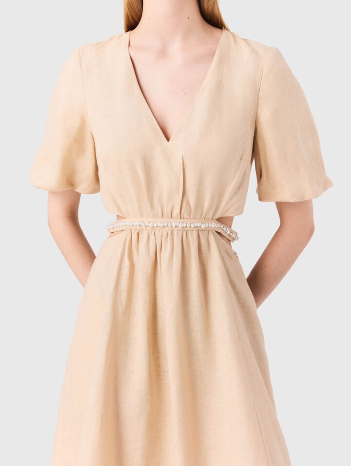 Langes Leinenkleid