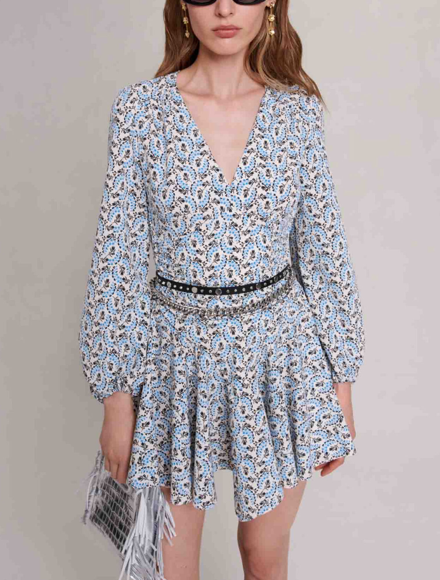 Kurzes Crêpe-Kleid