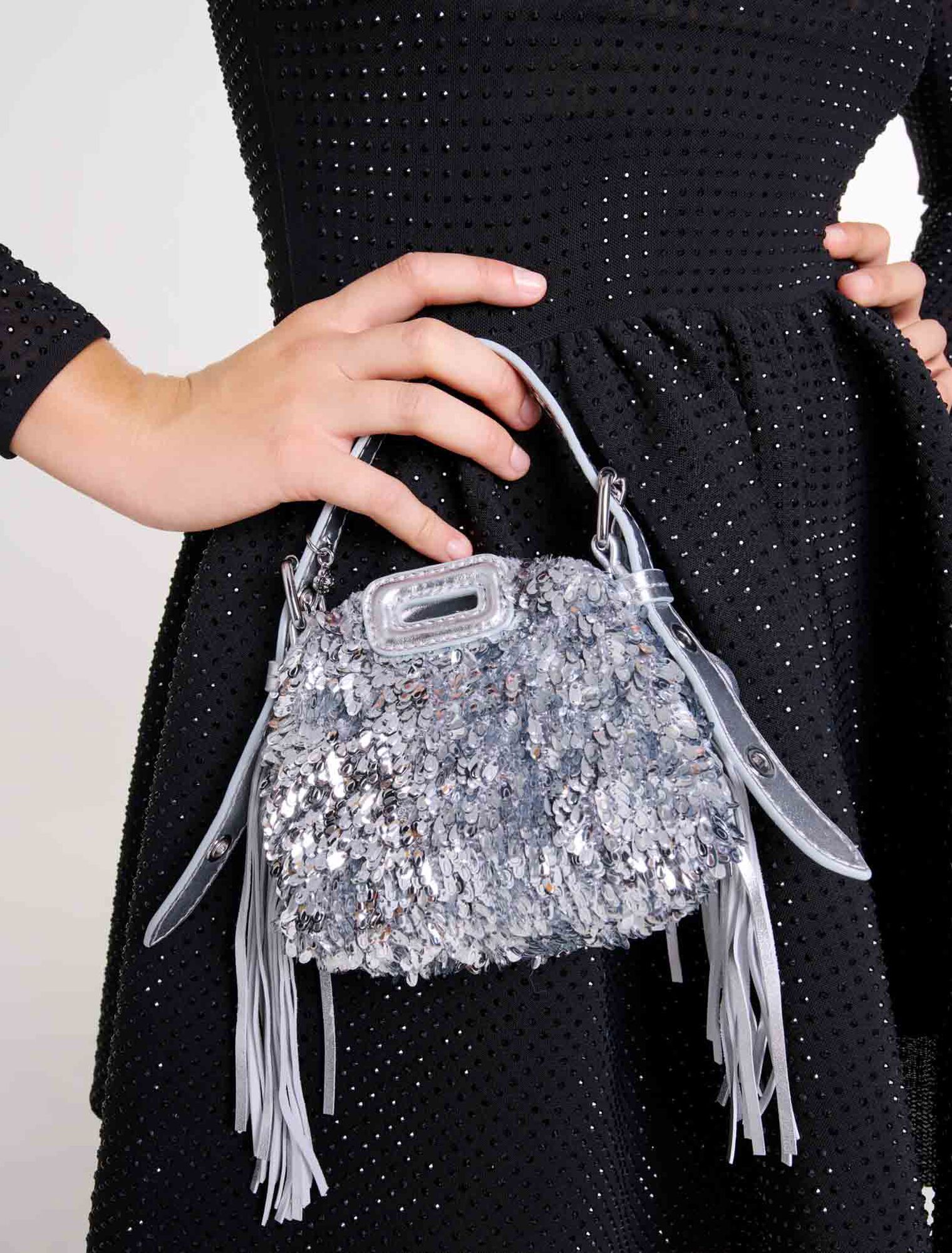 Mini M-Tasche Nano mit Pailletten