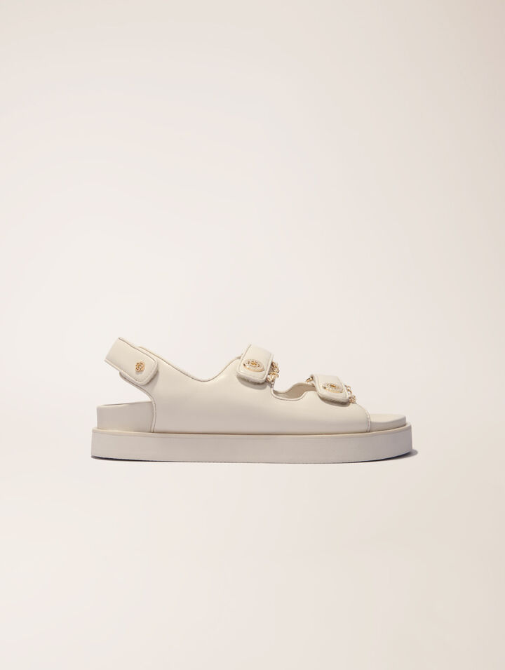 Flache Ledersandalen