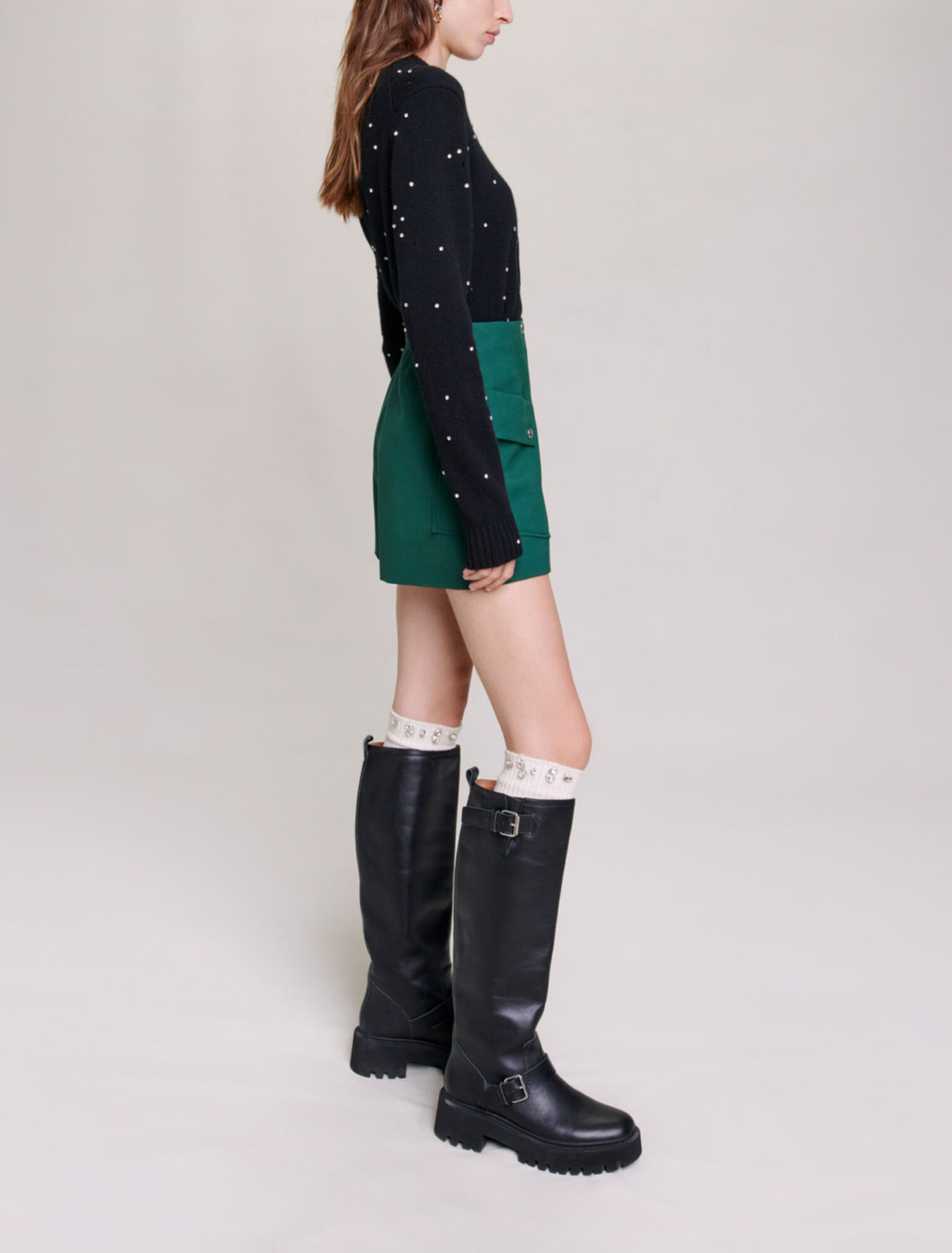 Strukturierte Shorts mit Taschen