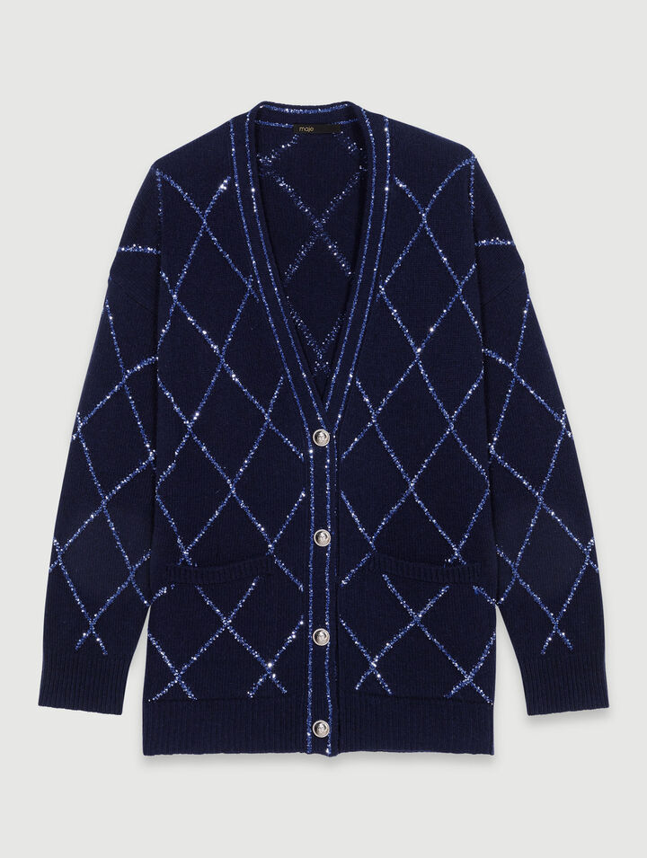 Langer Cardigan aus Wolle