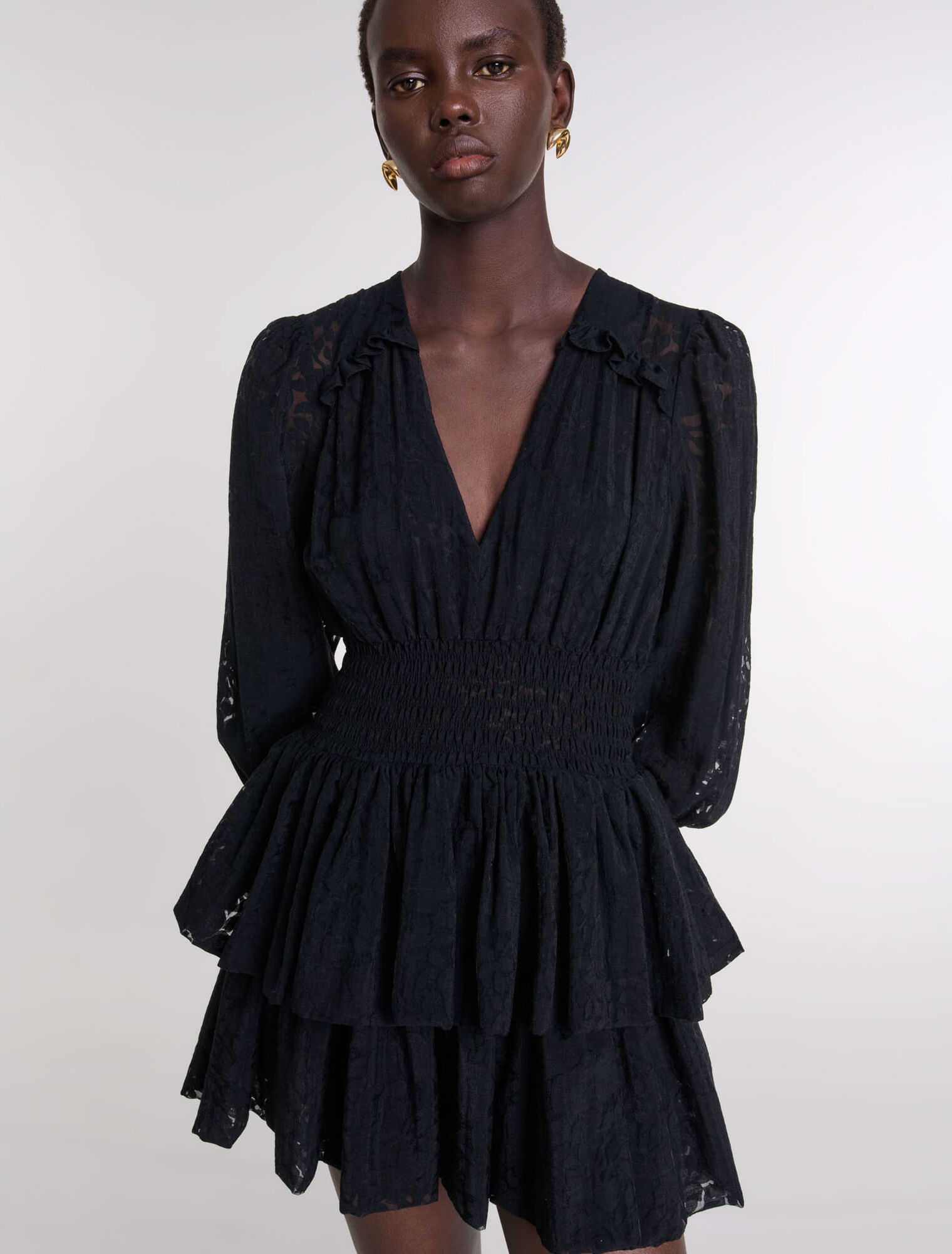 Trompe-l'oeil-Kleid mit Muster