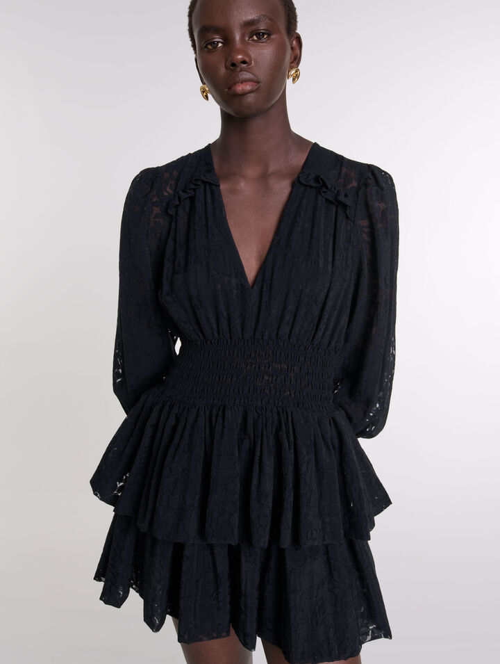 Trompe-l'oeil-Kleid mit Muster