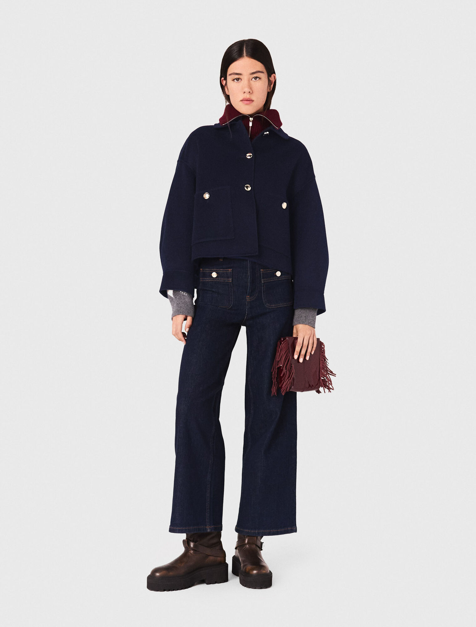 Kurze Wolljacke