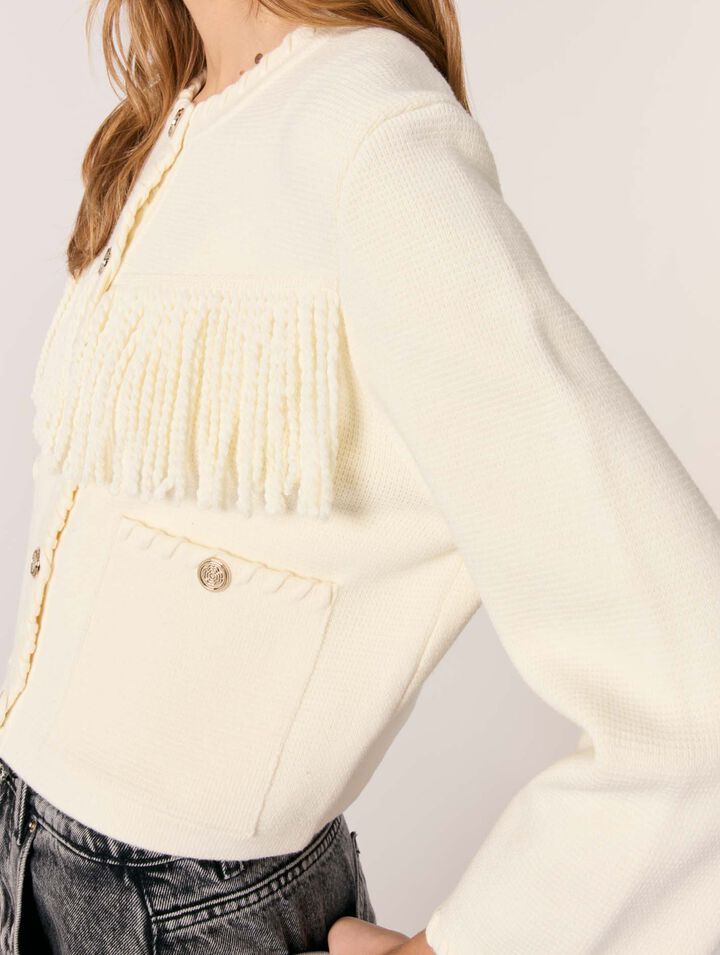 Cardigan mit Fransen