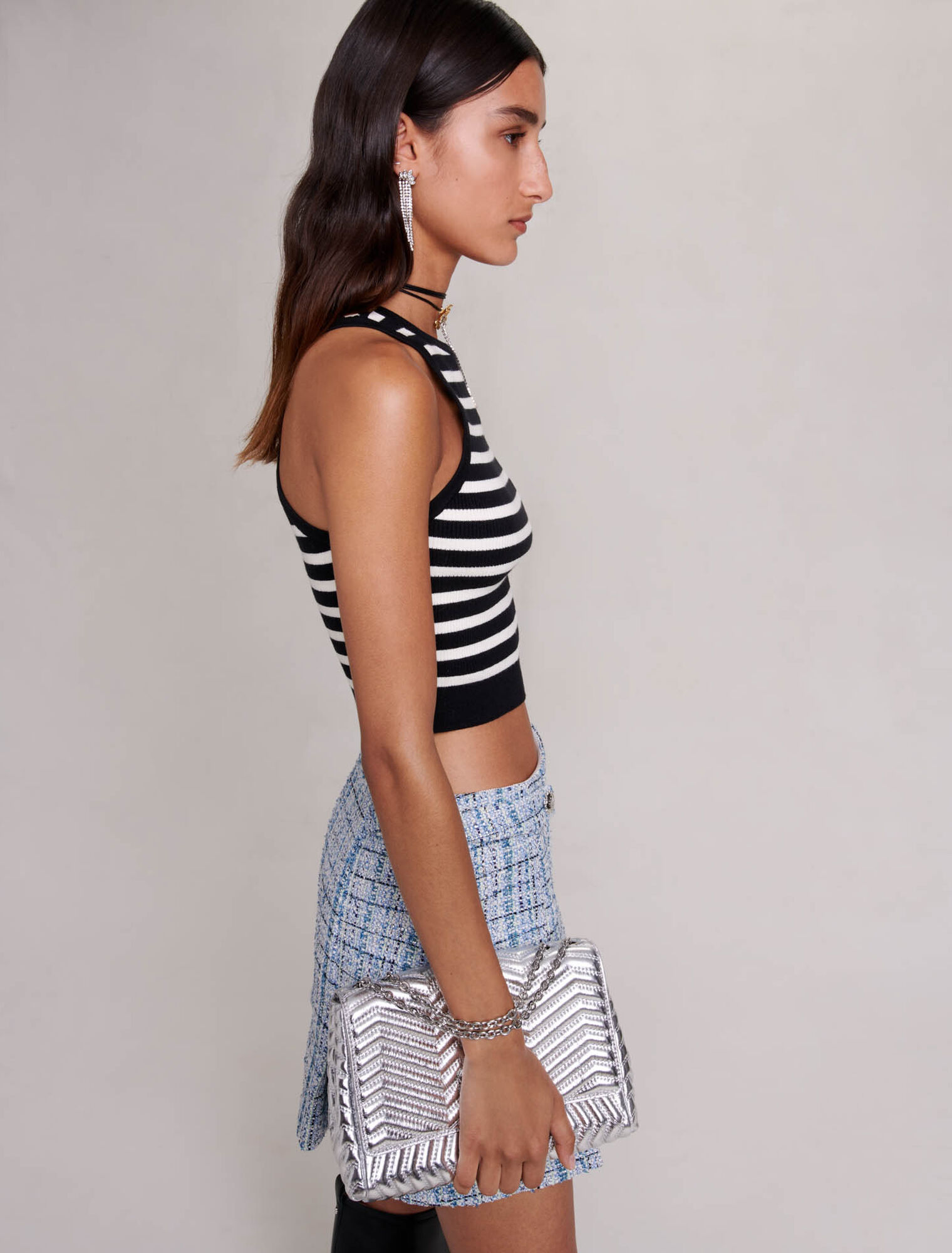 Kurzes gestreiftes Top