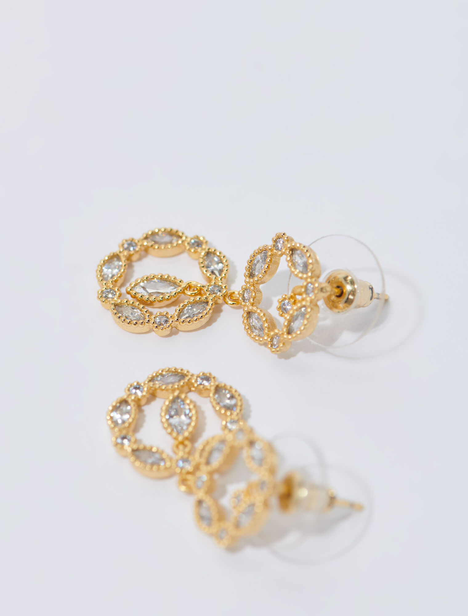 Hängeohrringe mit Strass