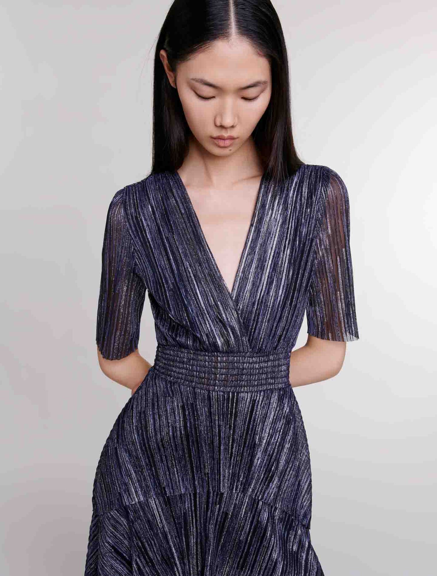 Lamé-Kleid mit Volants